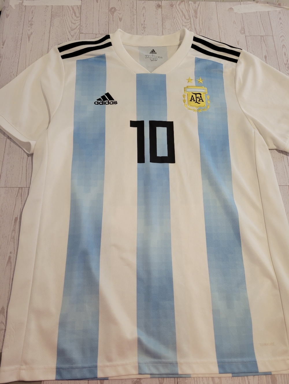 Adidas Argentina 2018 World Cup Home Jersey - Lionel Messi #10 - Men’s Large L